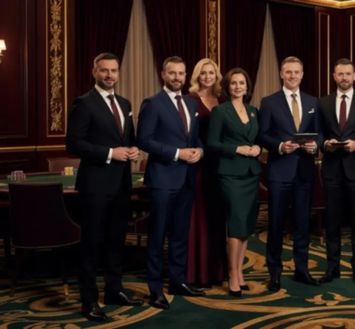 Zespół PDL Maciej Szaciłło podczas eleganckiego wieczoru kasynowego na evencie firmowym